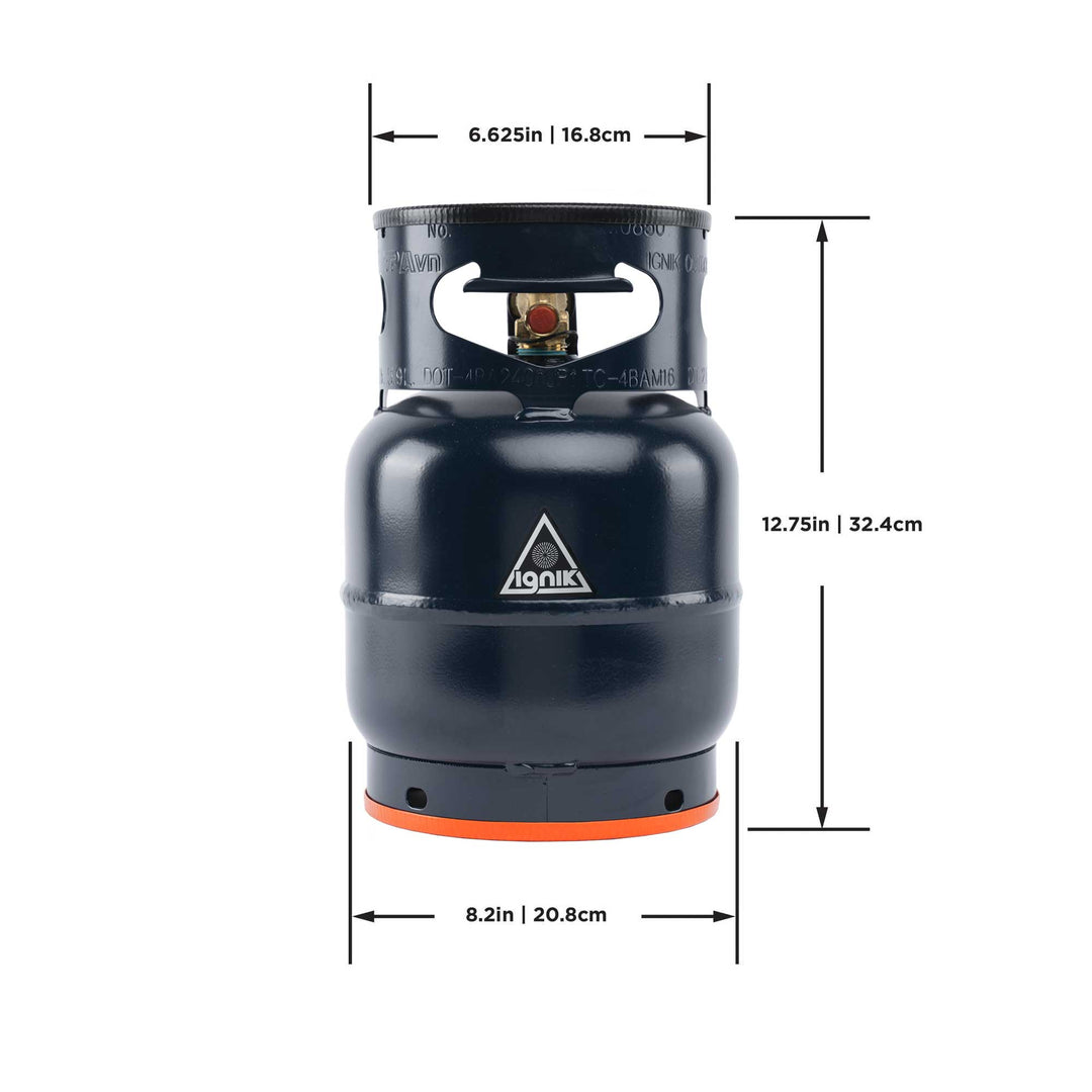 Gas Growler 5lb Dimensions