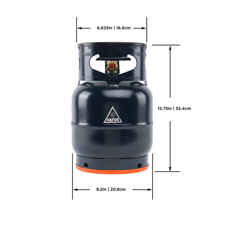 Gas Growler 5lb Dimensions