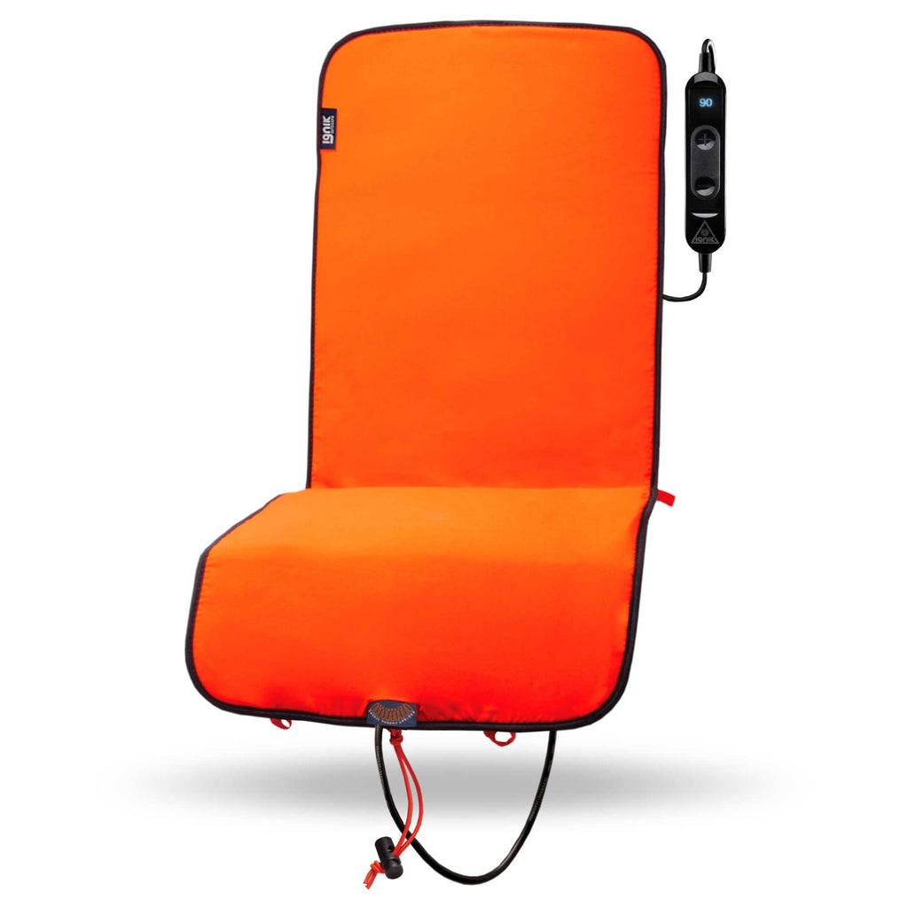 Sedia Da Campeggio Riscaldata Pieghevole Extra Large Con Portabicchieri E Tasche - Grigia
